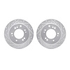 7002-21041 Drilled/Slotted Brake Rotors [Silver], 2007-2009 Kia/Hyundai/Genesis, Position: Rear - image 1