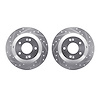7002-21042 Drilled/Slotted Brake Rotors [Silver], 2015-2020 Kia/Hyundai/Genesis, Position: Rear - image 1