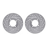 7002-22000 Drilled/Slotted Brake Rotors [Silver], 1974-1979 Multiple Makes/Models, Position: Front - image 1