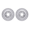 7002-26001 Drilled/Slotted Brake Rotors [Silver], Fits Select Tesla, Position: Front - image 1