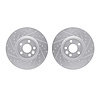 7002-27027 Drilled/Slotted Brake Rotors [Silver], 2016-2017 Volvo, Position: Front