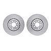 7002-27029 Drilled/Slotted Brake Rotors [Silver], 2003-2009 Volvo, Position: Front - image 1