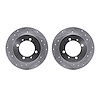 7002-27031 Drilled/Slotted Brake Rotors [Silver], 2000-2004 Multiple Makes/Models, Position: Rear - image 1