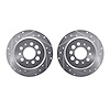 7002-27032 Drilled/Slotted Brake Rotors [Silver], 1967-1974 Volvo, Position: Rear - image 1