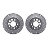 7002-27033 Drilled/Slotted Brake Rotors [Silver], 1974-1997 Volvo, Position: Rear - image 1