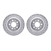 7002-27039 Drilled/Slotted Brake Rotors [Silver], 1999-2009 Volvo, Position: Rear - image 1