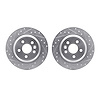 7002-27042 Drilled/Slotted Brake Rotors [Silver], 2007-2018 Volvo, Position: Rear - image 1