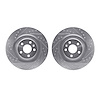 7002-27054 Drilled/Slotted Brake Rotors [Silver], Fits Select Multiple Makes/Models, Position: Rear - image 1