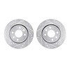 7002-28001 Drilled/Slotted Brake Rotors [Silver], 1989-1991 Peugeot, Position: Front - image 1