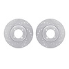 7002-28002 Drilled/Slotted Brake Rotors [Silver], 1969-1989 Peugeot, Position: Front