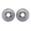 7002-31006 Drilled/Slotted Brake Rotors [Silver], 2007-2021 BMW, Position: Front - image 1