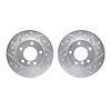 7002-31013 Drilled/Slotted Brake Rotors [Silver], 1995-1998 BMW, Position: Front - image 1