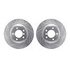 7002-31018 Drilled/Slotted Brake Rotors [Silver], 2001-2008 BMW, Position: Front - image 1