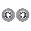7002-31019 Drilled/Slotted Brake Rotors [Silver], 2006-2012 BMW, Position: Front - image 1