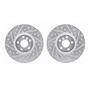 7002-31021 Drilled/Slotted Brake Rotors [Silver], Fits Select Multiple Makes/Models, Position: Front