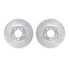 7002-31026 Drilled/Slotted Brake Rotors [Silver], 2004-2010 BMW, Position: Front - image 1