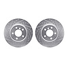 7002-31029 Drilled/Slotted Brake Rotors [Silver], 2011-2016 BMW, Position: Front - image 1