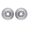 7002-31030 Drilled/Slotted Brake Rotors [Silver], Fits Select BMW, Position: Front - image 1