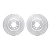 7002-31035 Drilled/Slotted Brake Rotors [Silver], 2004-2010 BMW, Position: Front - image 1