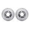 7002-31041 Drilled/Slotted Brake Rotors [Silver], 1982-1986 BMW, Position: Front - image 1