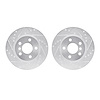 7002-31048 Drilled/Slotted Brake Rotors [Silver], 2014-2021 BMW, Position: Front