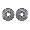 7002-31051 Drilled/Slotted Brake Rotors [Silver], 2001-2006 BMW, Position: Front - image 1