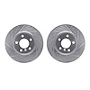 7002-31055 Drilled/Slotted Brake Rotors [Silver], 2004-2010 BMW, Position: Front - image 1