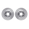 7002-31056 Drilled/Slotted Brake Rotors [Silver], 2011-2018 BMW, Position: Front - image 1