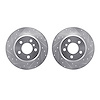 7002-31058 Drilled/Slotted Brake Rotors [Silver], 2000-2006 BMW, Position: Front - image 1