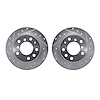 7002-31072 Drilled/Slotted Brake Rotors [Silver], 1969-1981 BMW, Position: Rear