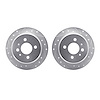 7002-31076 Drilled/Slotted Brake Rotors [Silver], 1984-1991 BMW, Position: Rear - image 1