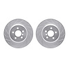 7002-31089 Drilled/Slotted Brake Rotors [Silver], Fits Select Multiple Makes/Models, Position: Rear
