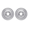 7002-31090 Drilled/Slotted Brake Rotors [Silver], Fits Select Multiple Makes/Models, Position: Rear - image 1