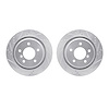 7002-31112 Drilled/Slotted Brake Rotors [Silver], 1995-2002 BMW, Position: Rear - image 1