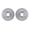 7002-32000 Drilled/Slotted Brake Rotors [Silver], 2002-2008 Mini, Position: Front - image 1