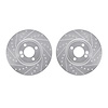 7002-32001 Drilled/Slotted Brake Rotors [Silver], 2002-2006 Mini, Position: Front - image 1