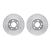 7002-32008 Drilled/Slotted Brake Rotors [Silver], 2014-2021 Mini, Position: Front - image 1
