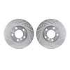 7002-32012 Drilled/Slotted Brake Rotors [Silver], 2011-2016 Mini, Position: Front - image 1