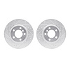 7002-32013 Drilled/Slotted Brake Rotors [Silver], 2011-2016 Mini, Position: Front - image 1
