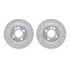 7002-32015 Drilled/Slotted Brake Rotors [Silver], 2002-2015 Mini, Position: Rear - image 3