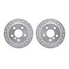 7002-32018 Drilled/Slotted Brake Rotors [Silver], Fits Select Mini, Position: Rear - image 1