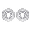 7002-32019 Drilled/Slotted Brake Rotors [Silver], 2011-2016 Mini, Position: Rear - image 1