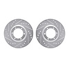 7002-37006 Drilled/Slotted Brake Rotors [Silver], 1984-1987 GM, Position: Front - image 1
