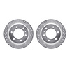 7002-37007 Drilled/Slotted Brake Rotors [Silver], 1992-2004 Multiple Makes/Models, Position: Rear - image 1