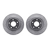 7002-39000 Drilled/Slotted Brake Rotors [Silver], Fits Select Multiple Makes/Models, Position: Front - image 1