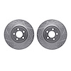 7002-39004 Drilled/Slotted Brake Rotors [Silver], Fits Select Mopar, Position: Front - image 1