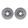 7002-39007 Drilled/Slotted Brake Rotors [Silver], 1995-2006 Mopar, Position: Front - image 1