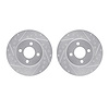 7002-39009 Drilled/Slotted Brake Rotors [Silver], 1983-1988 Mopar, Position: Front - image 1