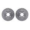 7002-39012 Drilled/Slotted Brake Rotors [Silver], 1981-1987 Mopar, Position: Front - image 1