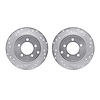 7002-39018 Drilled/Slotted Brake Rotors [Silver], 2007-2017 Multiple Makes/Models, Position: Rear - image 1